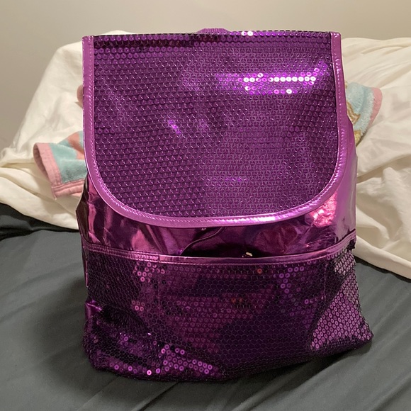 Nwot Purple sparkly back pack - Picture 1 of 5